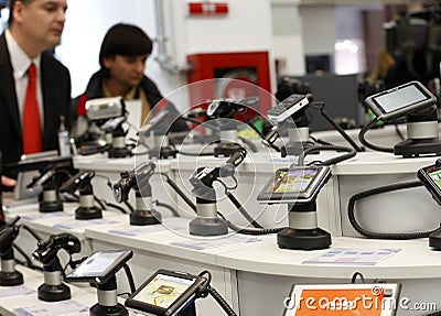 GPS navigation sales department in a supermarket