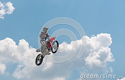 Grabbing Air Moto Jump