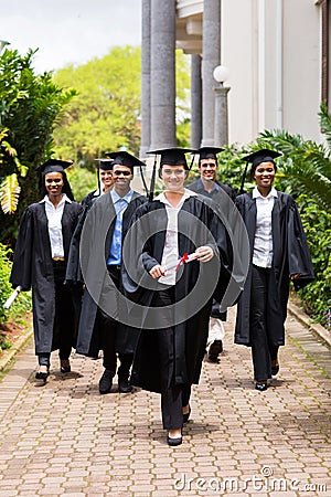 Graduates walking ceremony