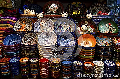 Grand Bazaar Istanbul - colorful souvenirs