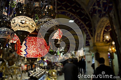 Grand Bazaar Istanbul - Turkish lantern souvenirs