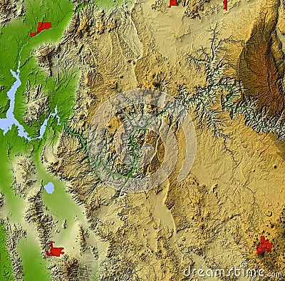 Grand Canyon, relief map