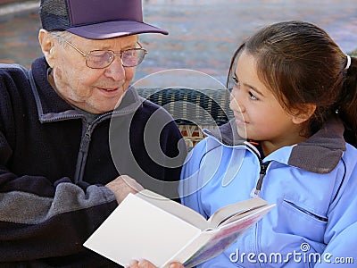 Grandfather reading