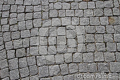 Granite cobblestoned pavement background