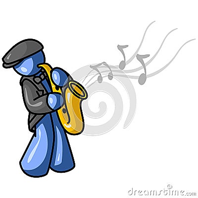 Graphic Of Saxophone Player Royalty Free Stock Images - Image: 4139729