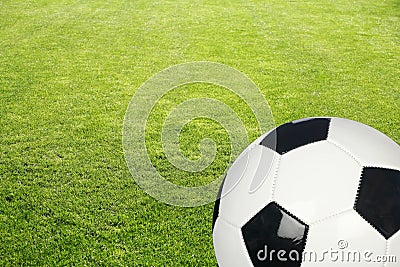 Grass with soccer ball