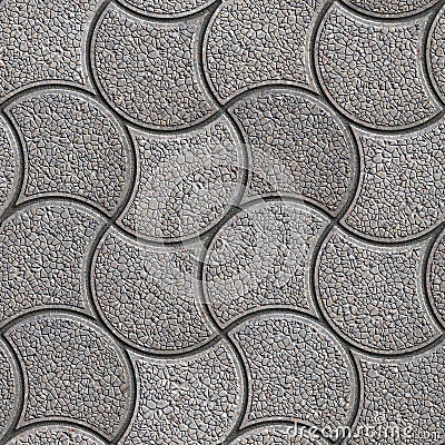 Gray Paving Stone in Wavy Form.