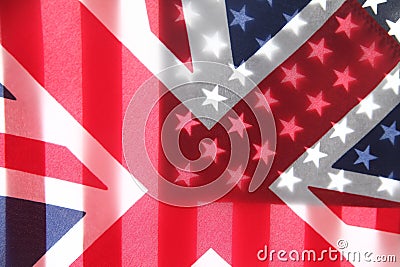 Great Britain and American flags