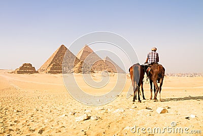Great pyramids in Giza valley, Cairo, Egypt