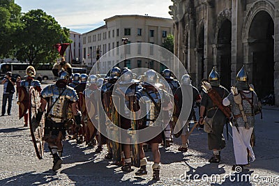 Great Roman games in Nimes, France