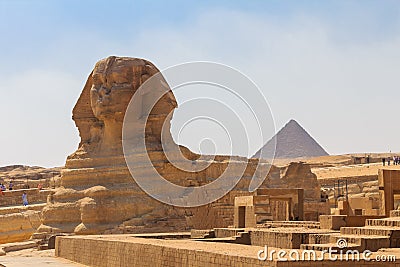 Great Sphinx and Giza Pyramid , cairo in egypt