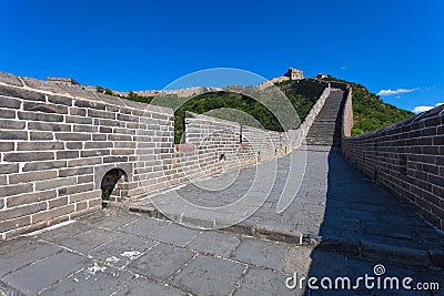 Great Wall of China at Sunny Day