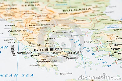 Greece map detail