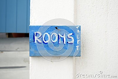 Greece -Rooms to let sign