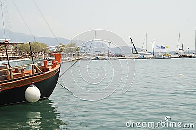 Greek fishing boat in samos greek.