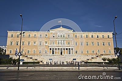 The Greek parliament in Athens city