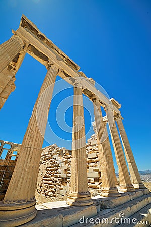 Greek ruins of Parthenon on the Acropolis in Athens, Greece