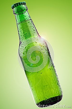 Green beer bottle