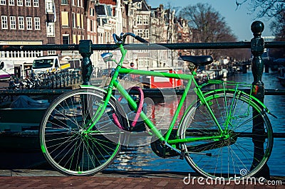 Green bicycle