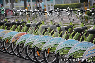 The green bike in SHENZHEN CHINA AISA