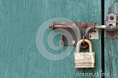 Green Door and Lock