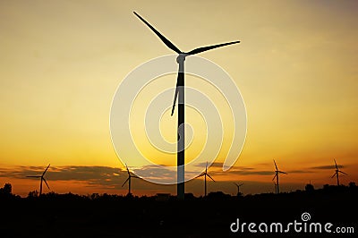 Green energy supply, wind turbine