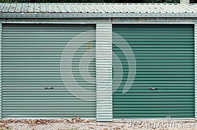 Green garage doors