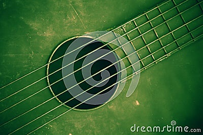 Green guitar background