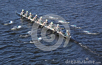 Green Lake Crew races in the Head of Charles