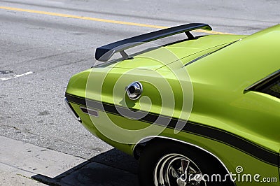 Green Muscle Car