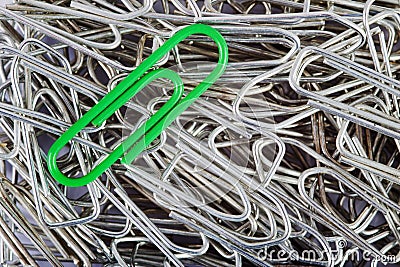 Green paper clip