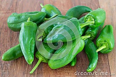 Green pepper on table