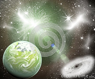 Green Planet in space