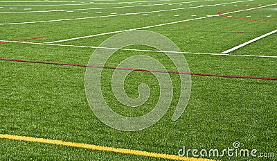 Green soccer field