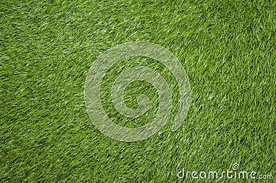 Green soccer field from top view