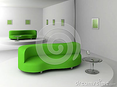 Green sofa