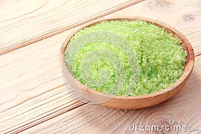 Green spa sea salt