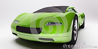 Green sports car