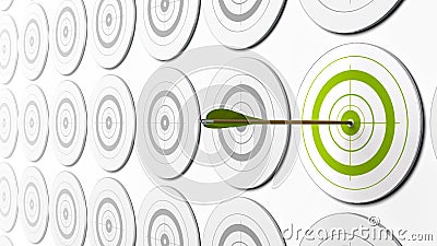 Green targets and arrow