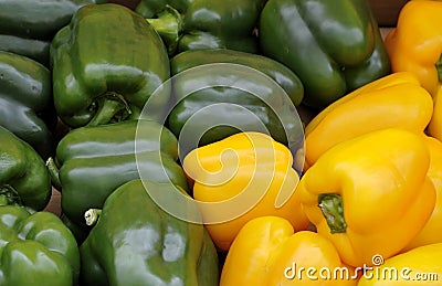 Green and yellow Bell peppers