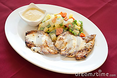 Grilled Chicken Filet, lebanese food.