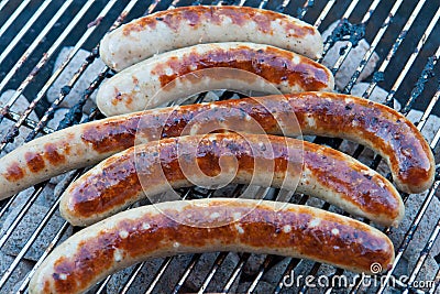 Grilled German sausage hot dog wurst BBQ