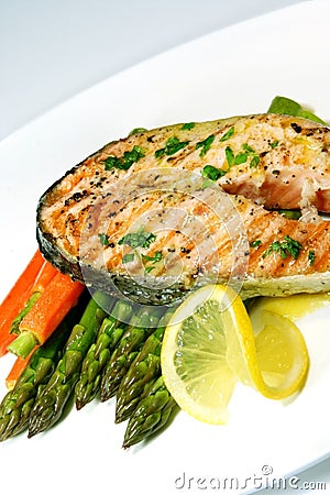 Grilled Salmon Steak