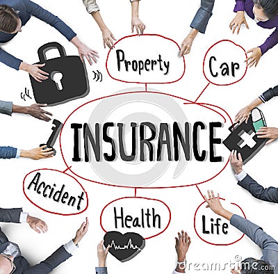 Group of Business People with Insurance Concept