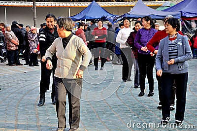 Group Dancing on The Square