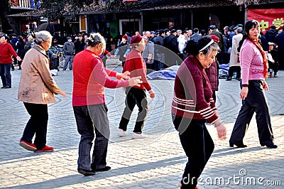 Group Dancing on The Square