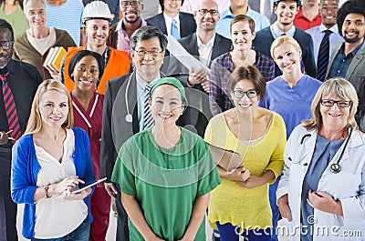 Group of Diverse People with Different Occupations