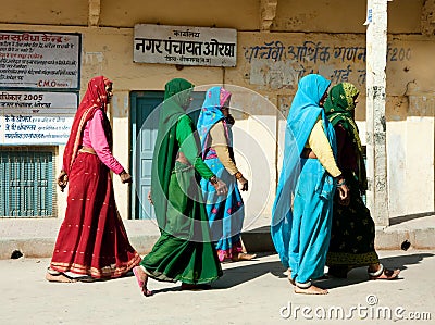 Group of Indian woman in beautiful sari