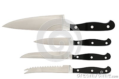 Group of kitchen knifes