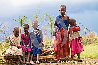 Group of Maasai s children